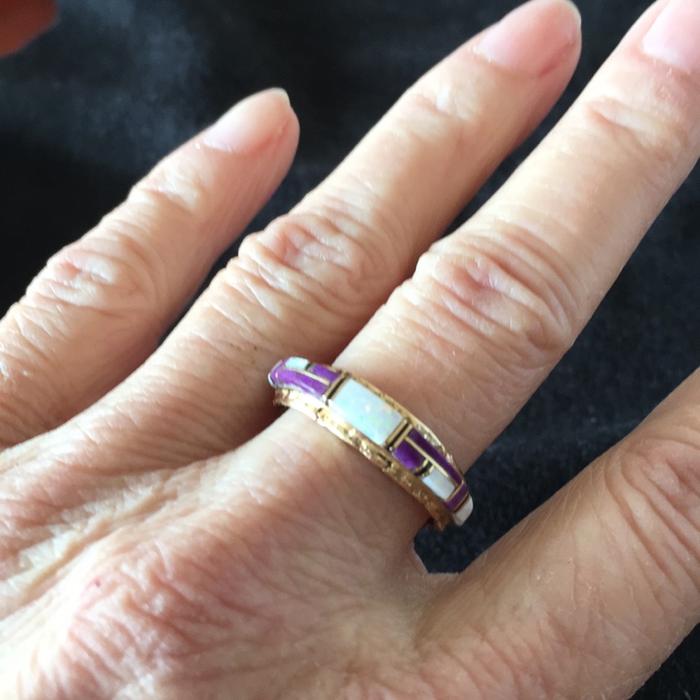 14K Gold Inlay Zuni Rings. For sale - Picture 5 of 8